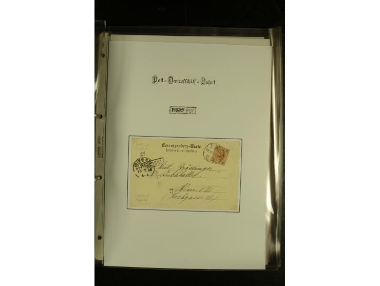 1850/1960 (ca.), interessante Sammlung Schiffspost aus Österreich inkl. Lombardei Venetien, Levante, Italien und der Schweiz 