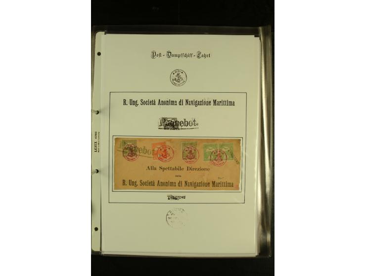 1850/1960 (ca.), interessante Sammlung Schiffspost aus Österreich inkl. Lombardei Venetien, Levante, Italien und der Schweiz 