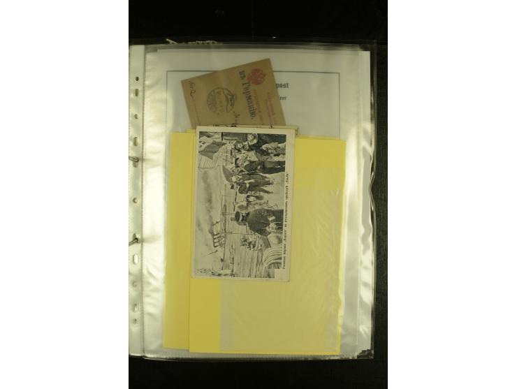 1855/1916, kleine Sammlung "Russische Schiffspost" mit einigen alten Frachtscheinen und 16 Schiffspost-Stempeln (ab 1903) bzw