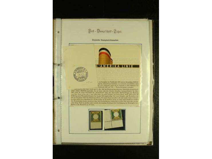 1857/1880 (ca.), interessante kleine Sammlung mit amtlichen und privaten "Dampfschiffsmarken" aus aller Welt, dabei u.a. Russ