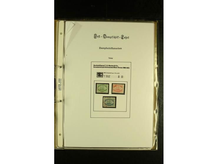 1857/1880 (ca.), interessante kleine Sammlung mit amtlichen und privaten "Dampfschiffsmarken" aus aller Welt, dabei u.a. Russ