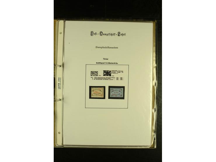 1857/1880 (ca.), interessante kleine Sammlung mit amtlichen und privaten "Dampfschiffsmarken" aus aller Welt, dabei u.a. Russ