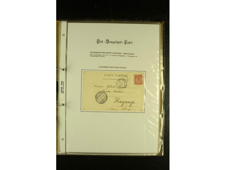 1857/1880 (ca.), interessante kleine Sammlung mit amtlichen und privaten "Dampfschiffsmarken" aus aller Welt, dabei u.a. Russ