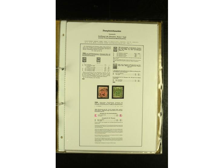1857/1880 (ca.), interessante kleine Sammlung mit amtlichen und privaten "Dampfschiffsmarken" aus aller Welt, dabei u.a. Russ