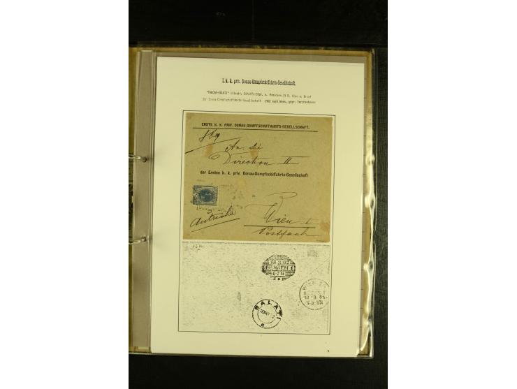 1857/1880 (ca.), interessante kleine Sammlung mit amtlichen und privaten "Dampfschiffsmarken" aus aller Welt, dabei u.a. Russ