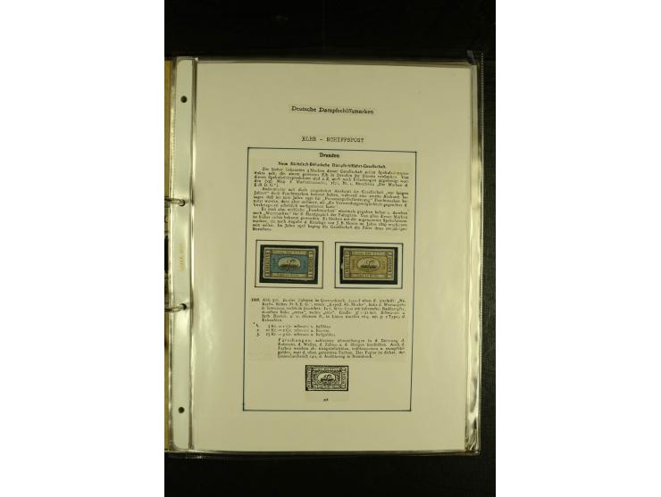 1857/1880 (ca.), interessante kleine Sammlung mit amtlichen und privaten "Dampfschiffsmarken" aus aller Welt, dabei u.a. Russ