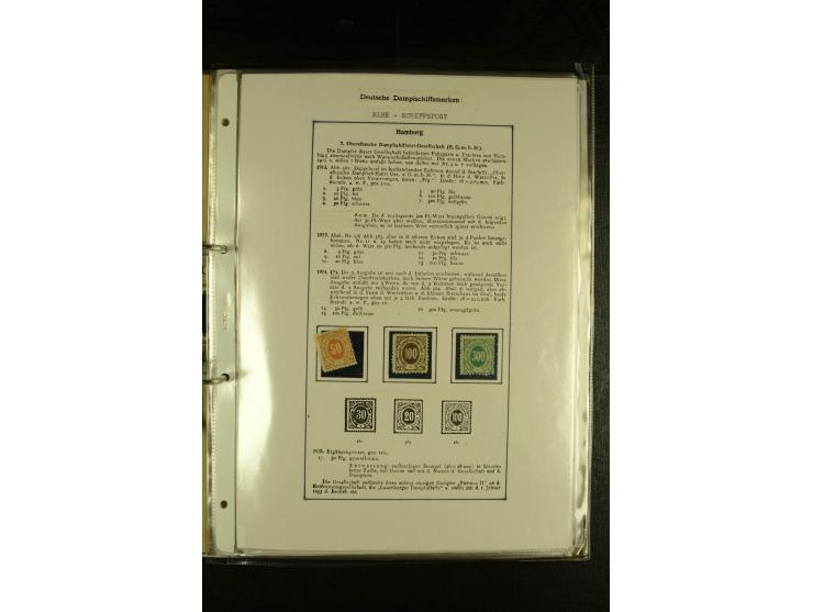 1857/1880 (ca.), interessante kleine Sammlung mit amtlichen und privaten "Dampfschiffsmarken" aus aller Welt, dabei u.a. Russ