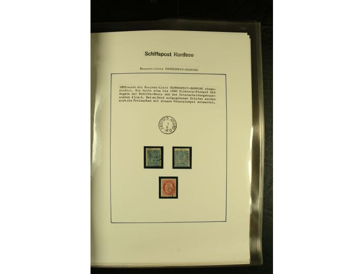 1860/1940, kleine Sammlung "Schiffspost in Norwegen" mit über 30 Briefen und Karten, dabei frühe Dampfschiffahrt mit Leitverm