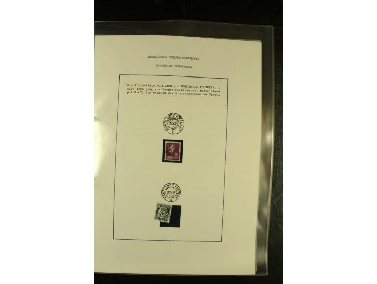 1860/1940, kleine Sammlung "Schiffspost in Norwegen" mit über 30 Briefen und Karten, dabei frühe Dampfschiffahrt mit Leitverm