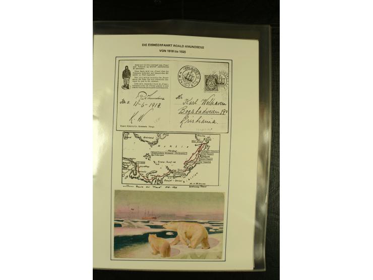 1860/1940, kleine Sammlung "Schiffspost in Norwegen" mit über 30 Briefen und Karten, dabei frühe Dampfschiffahrt mit Leitverm