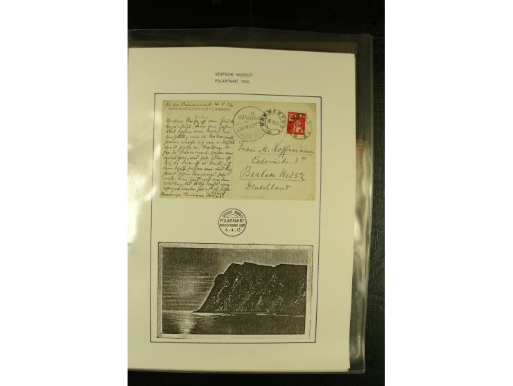 1860/1940, kleine Sammlung "Schiffspost in Norwegen" mit über 30 Briefen und Karten, dabei frühe Dampfschiffahrt mit Leitverm