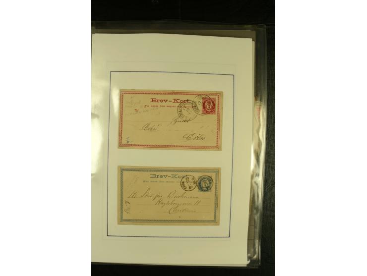 1860/1940, kleine Sammlung "Schiffspost in Norwegen" mit über 30 Briefen und Karten, dabei frühe Dampfschiffahrt mit Leitverm