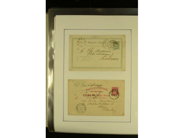1860/1940, kleine Sammlung "Schiffspost in Norwegen" mit über 30 Briefen und Karten, dabei frühe Dampfschiffahrt mit Leitverm