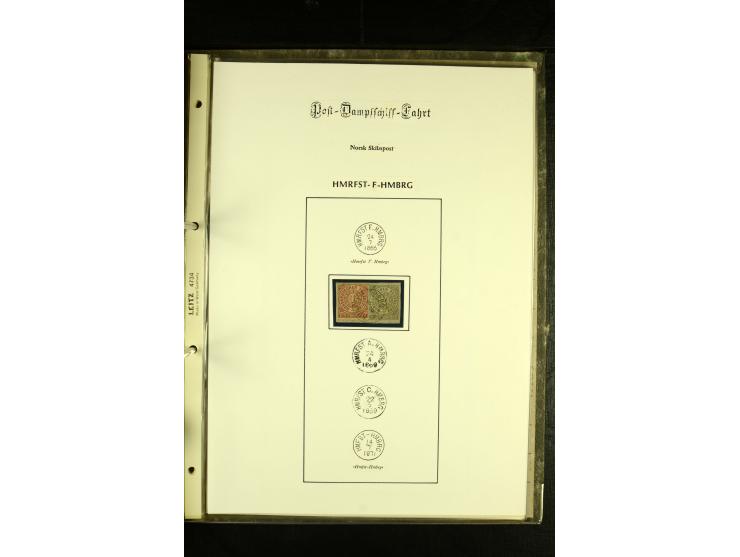 1860/1940, kleine Sammlung "Schiffspost in Norwegen" mit über 30 Briefen und Karten, dabei frühe Dampfschiffahrt mit Leitverm