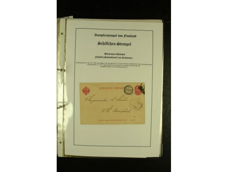 1888/1975, interessante Sammlung  "Finnische Postdampfer-Stempel" mit über 40 Briefen und Karten sowie einigen Briefstücken u