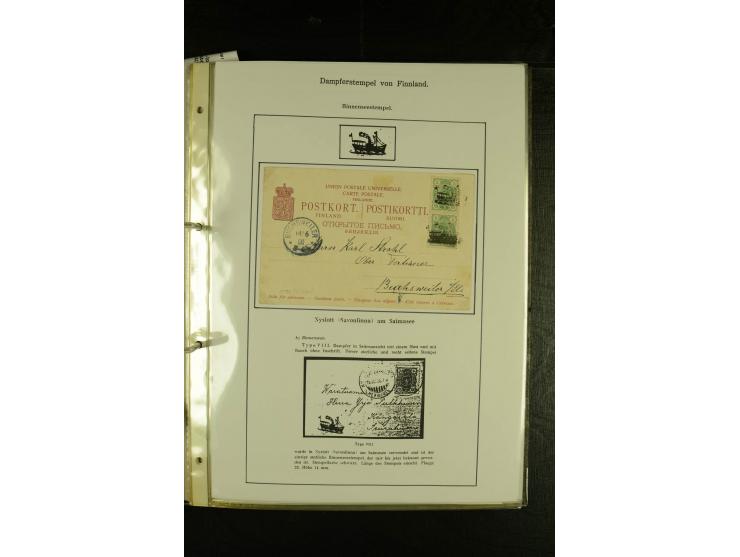 1888/1975, interessante Sammlung  "Finnische Postdampfer-Stempel" mit über 40 Briefen und Karten sowie einigen Briefstücken u