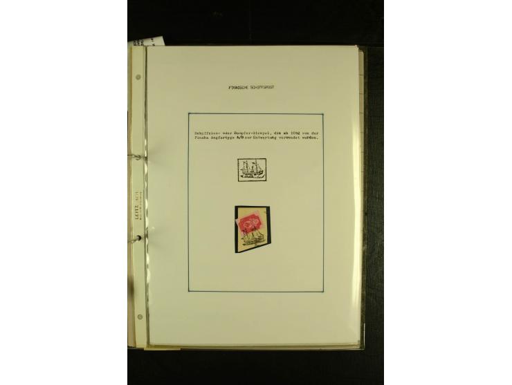 1888/1975, interessante Sammlung  "Finnische Postdampfer-Stempel" mit über 40 Briefen und Karten sowie einigen Briefstücken u