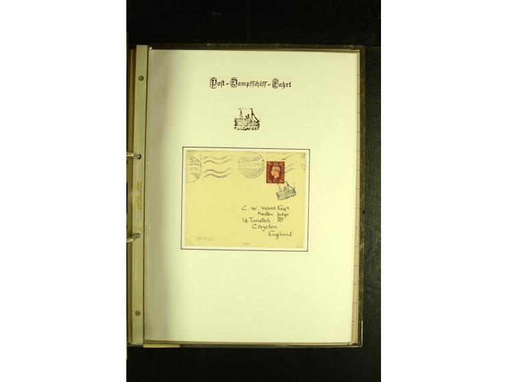 1888/1975, interessante Sammlung  "Finnische Postdampfer-Stempel" mit über 40 Briefen und Karten sowie einigen Briefstücken u