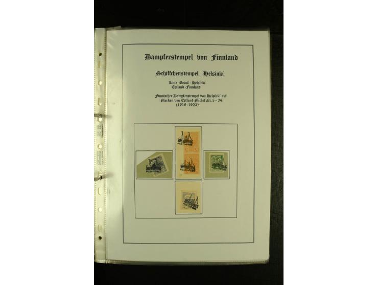 1888/1975, interessante Sammlung  "Finnische Postdampfer-Stempel" mit über 40 Briefen und Karten sowie einigen Briefstücken u