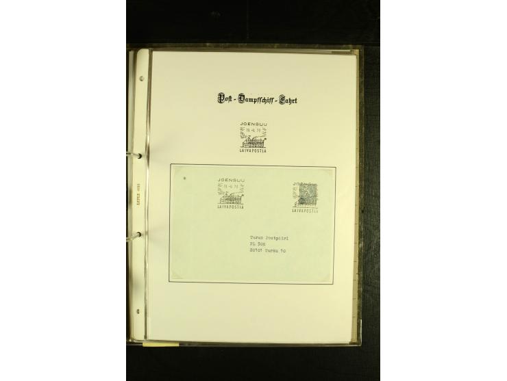 1888/1975, interessante Sammlung  "Finnische Postdampfer-Stempel" mit über 40 Briefen und Karten sowie einigen Briefstücken u