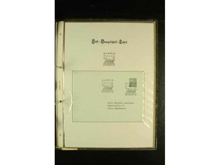 1888/1975, interessante Sammlung  "Finnische Postdampfer-Stempel" mit über 40 Briefen und Karten sowie einigen Briefstücken u