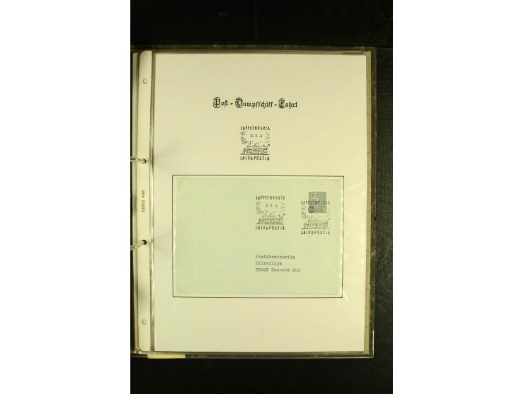 1888/1975, interessante Sammlung  "Finnische Postdampfer-Stempel" mit über 40 Briefen und Karten sowie einigen Briefstücken u