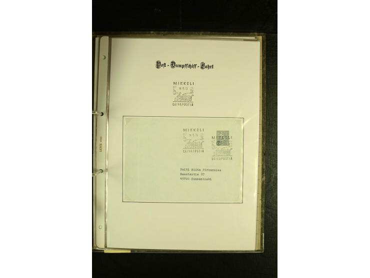 1888/1975, interessante Sammlung  "Finnische Postdampfer-Stempel" mit über 40 Briefen und Karten sowie einigen Briefstücken u