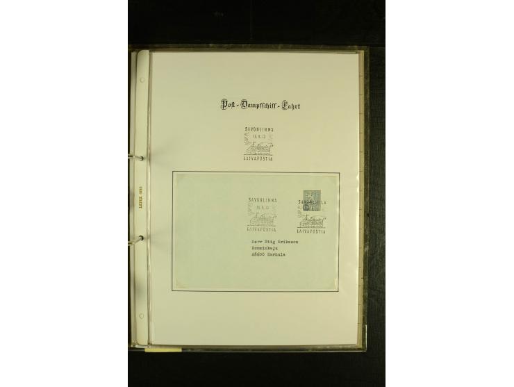 1888/1975, interessante Sammlung  "Finnische Postdampfer-Stempel" mit über 40 Briefen und Karten sowie einigen Briefstücken u