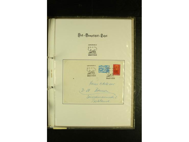 1888/1975, interessante Sammlung  "Finnische Postdampfer-Stempel" mit über 40 Briefen und Karten sowie einigen Briefstücken u