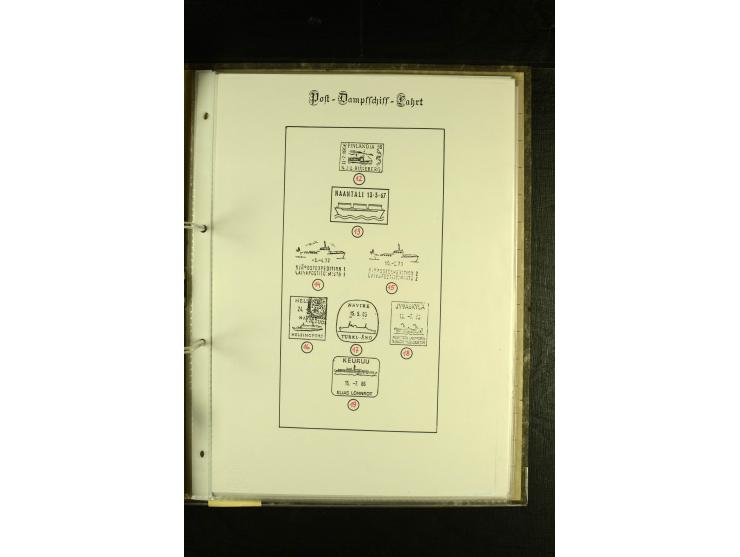 1888/1975, interessante Sammlung  "Finnische Postdampfer-Stempel" mit über 40 Briefen und Karten sowie einigen Briefstücken u