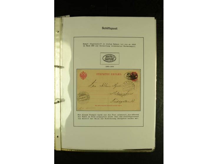 1888/1975, interessante Sammlung  "Finnische Postdampfer-Stempel" mit über 40 Briefen und Karten sowie einigen Briefstücken u