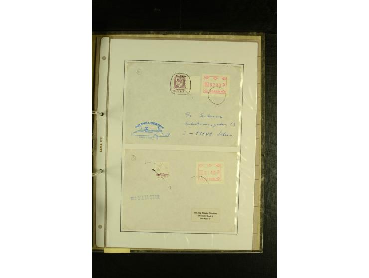1888/1975, interessante Sammlung  "Finnische Postdampfer-Stempel" mit über 40 Briefen und Karten sowie einigen Briefstücken u