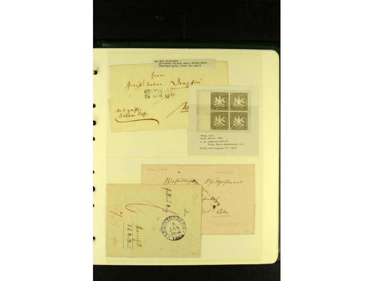 Baden bis Württemberg, sehr schöne ungebrauchte/postfrische und gestempelte Sammlung mit vielen Briefen, dabei viele bessere 