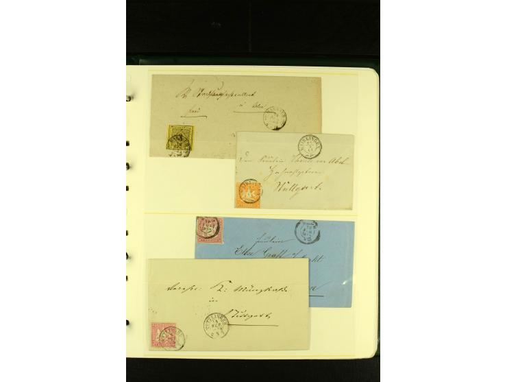 Baden bis Württemberg, sehr schöne ungebrauchte/postfrische und gestempelte Sammlung mit vielen Briefen, dabei viele bessere 