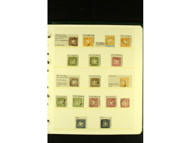 Baden bis Württemberg, sehr schöne ungebrauchte/postfrische und gestempelte Sammlung mit vielen Briefen, dabei viele bessere 