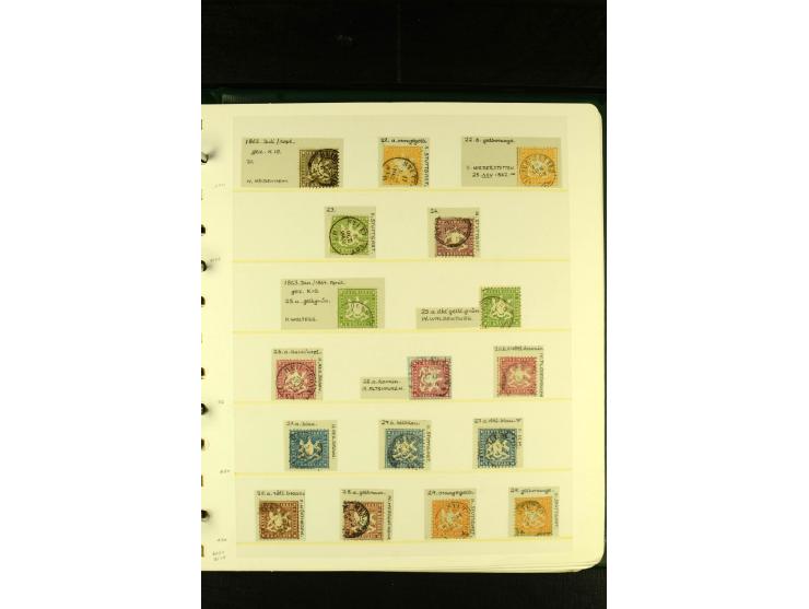 Baden bis Württemberg, sehr schöne ungebrauchte/postfrische und gestempelte Sammlung mit vielen Briefen, dabei viele bessere 