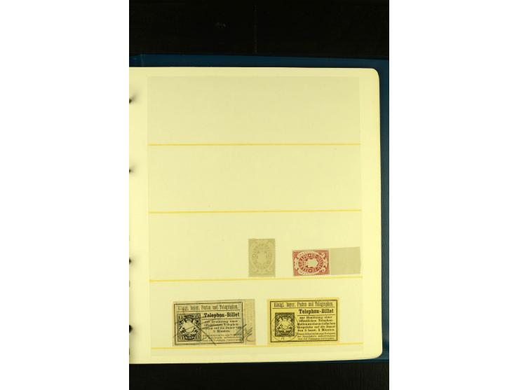 Baden bis Württemberg, sehr schöne ungebrauchte/postfrische und gestempelte Sammlung mit vielen Briefen, dabei viele bessere 