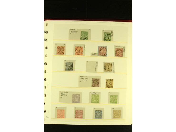 Baden bis Württemberg, sehr schöne ungebrauchte/postfrische und gestempelte Sammlung mit vielen Briefen, dabei viele bessere 