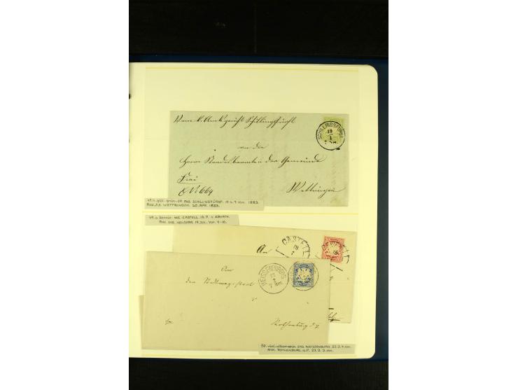 Baden bis Württemberg, sehr schöne ungebrauchte/postfrische und gestempelte Sammlung mit vielen Briefen, dabei viele bessere 