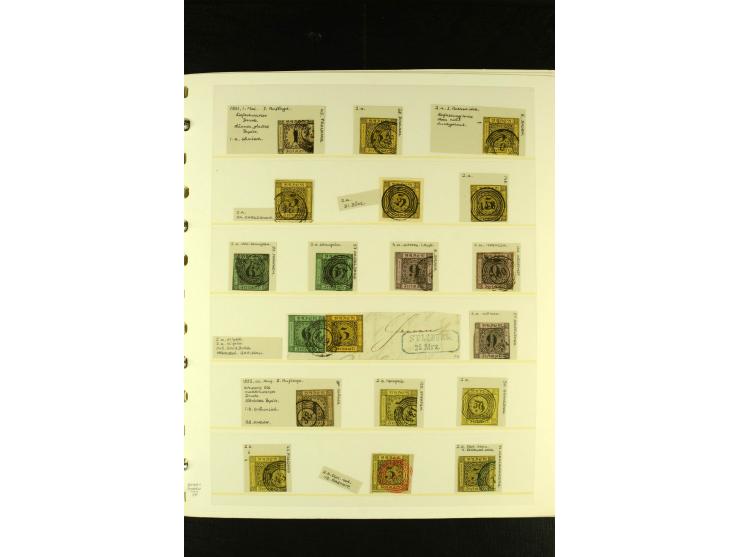 Baden bis Württemberg, sehr schöne ungebrauchte/postfrische und gestempelte Sammlung mit vielen Briefen, dabei viele bessere 