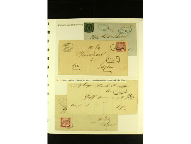 Baden bis Württemberg, sehr schöne ungebrauchte/postfrische und gestempelte Sammlung mit vielen Briefen, dabei viele bessere 