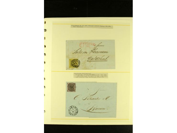 Baden bis Württemberg, sehr schöne ungebrauchte/postfrische und gestempelte Sammlung mit vielen Briefen, dabei viele bessere 
