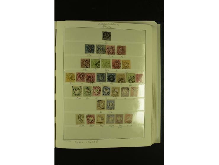 Baden bis Württemberg, umfangreiche, gestempelte Sammlung ohne die großen Spitzen im Vordruckalbum mit vielen Farben (oft sig