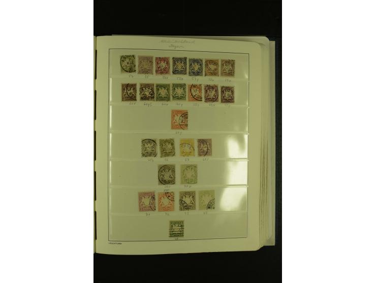 Baden bis Württemberg, umfangreiche, gestempelte Sammlung ohne die großen Spitzen im Vordruckalbum mit vielen Farben (oft sig