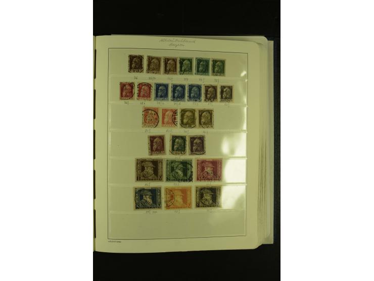 Baden bis Württemberg, umfangreiche, gestempelte Sammlung ohne die großen Spitzen im Vordruckalbum mit vielen Farben (oft sig