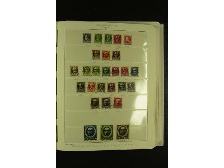 Baden bis Württemberg, umfangreiche, gestempelte Sammlung ohne die großen Spitzen im Vordruckalbum mit vielen Farben (oft sig