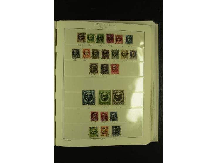 Baden bis Württemberg, umfangreiche, gestempelte Sammlung ohne die großen Spitzen im Vordruckalbum mit vielen Farben (oft sig
