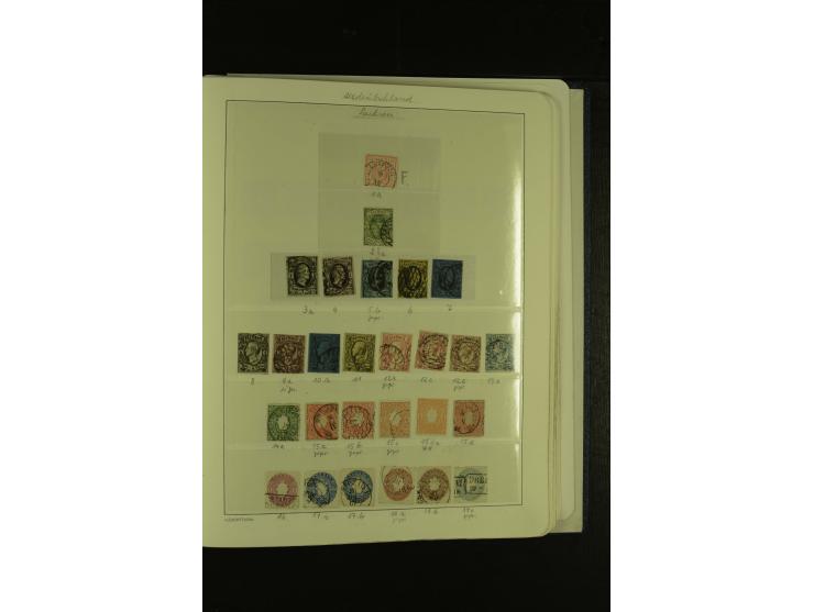 Baden bis Württemberg, umfangreiche, gestempelte Sammlung ohne die großen Spitzen im Vordruckalbum mit vielen Farben (oft sig