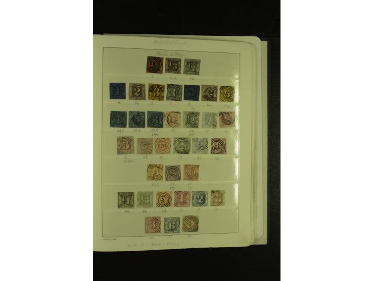 Baden bis Württemberg, umfangreiche, gestempelte Sammlung ohne die großen Spitzen im Vordruckalbum mit vielen Farben (oft sig