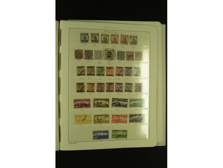 Baden bis Württemberg, umfangreiche, gestempelte Sammlung ohne die großen Spitzen im Vordruckalbum mit vielen Farben (oft sig